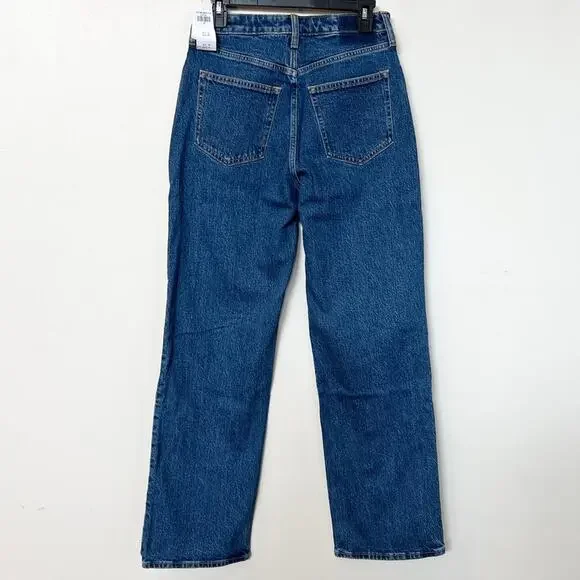 New ABERCROMBIE Curve Love High Rise 90s Relaxed Jean Dark SIZE 28 Regular - Picture 4 of 9